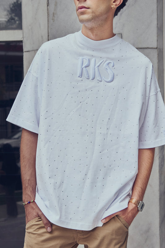 Playera Diamonds White Full