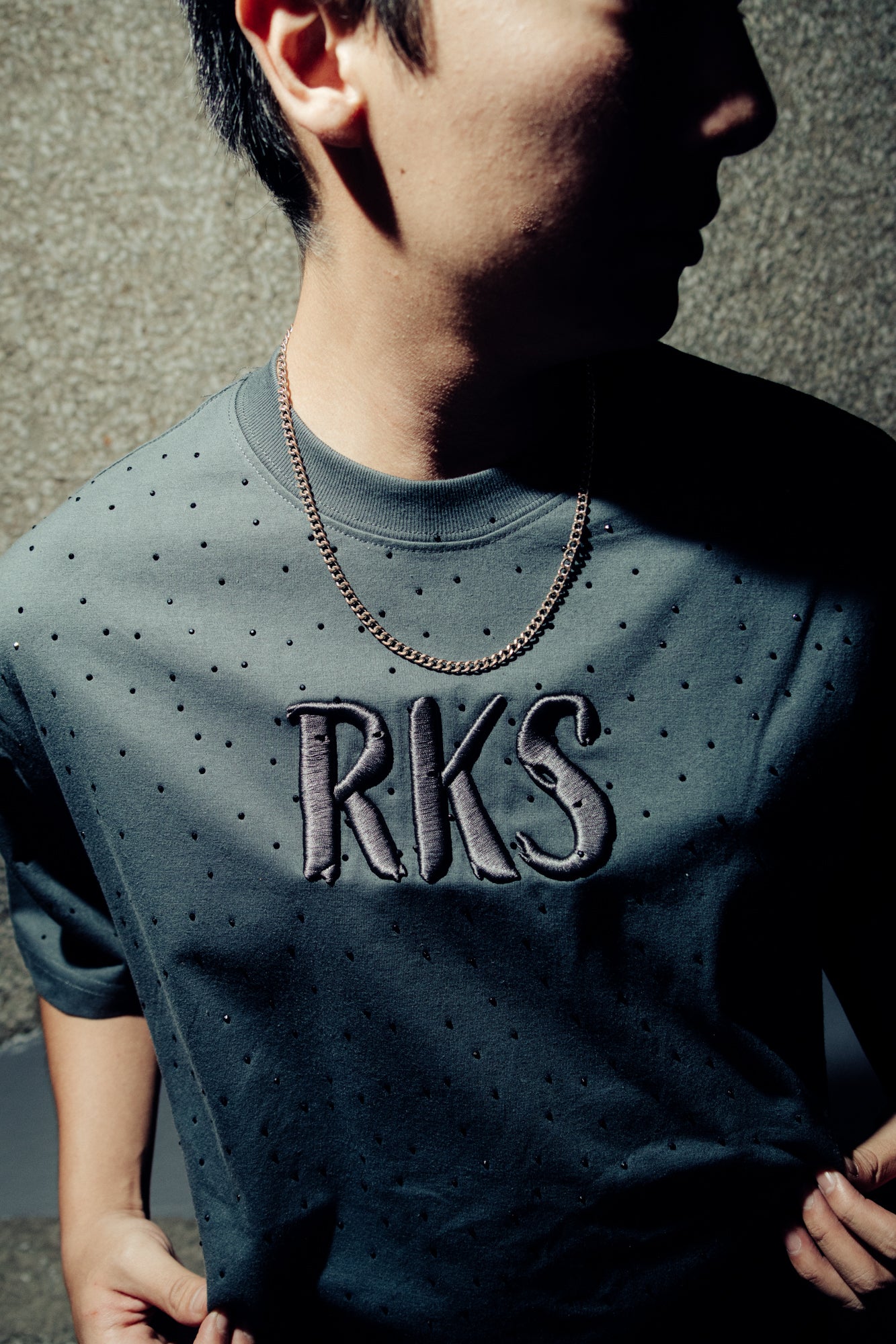 Playera Diamonds Grey Full Shinny