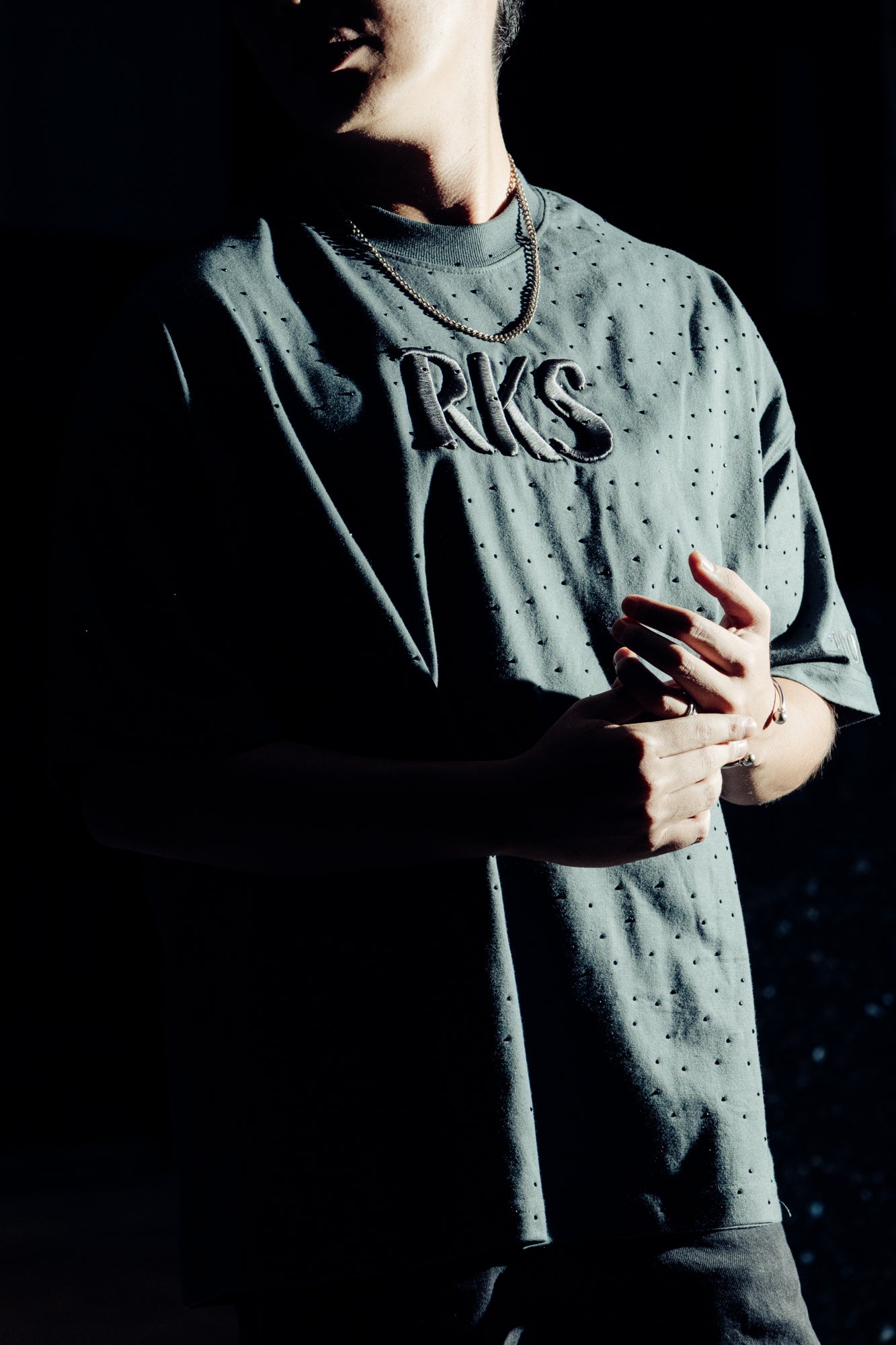 Playera Diamonds Grey Full Shinny
