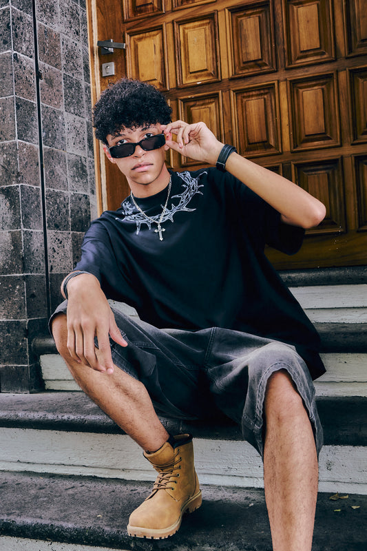Playera Spine Crown Black