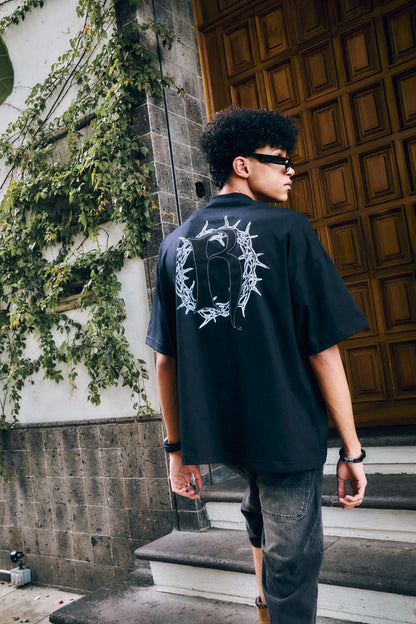 Playera Spine Crown Black
