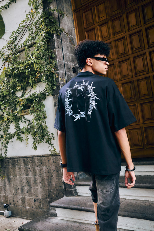 Playera Spine Crown Black