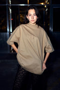 Playera Collage Beige Bordado